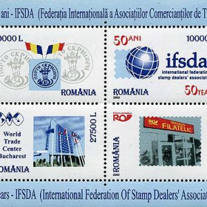 50 ani I.F.S.D.A. (Federația Internațională a Asociațiilor Comercianților de timbre)