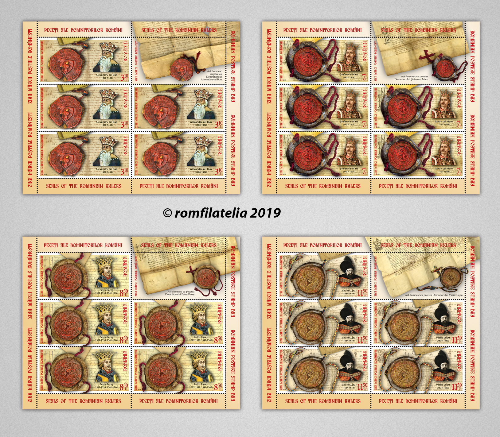 ZIUA MĂRCII POȘTALE ROMÂNEȘTI PECEȚI ALE DOMNITORILOR ROMÂNI 1 ZIUA MĂRCII POȘTALE ROMÂNEȘTI PECEȚI ALE DOMNITORILOR ROMÂNI