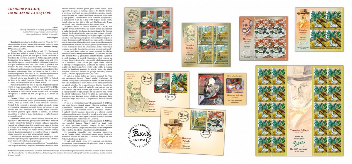 pliant_Th. Pallady, 150 ani nastere_tript2
