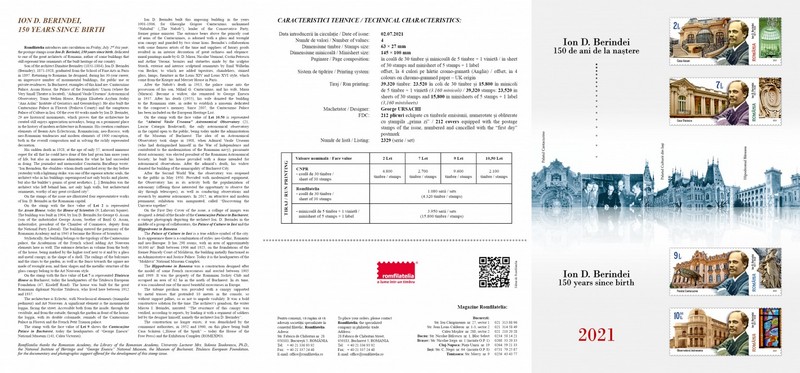 Pliant_Ion D. Berindei, 150 ani nastere_tript