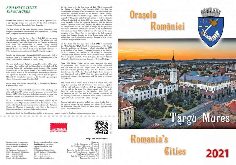 Pliant_Orasele Romaniei, Tg. Mures -Eng