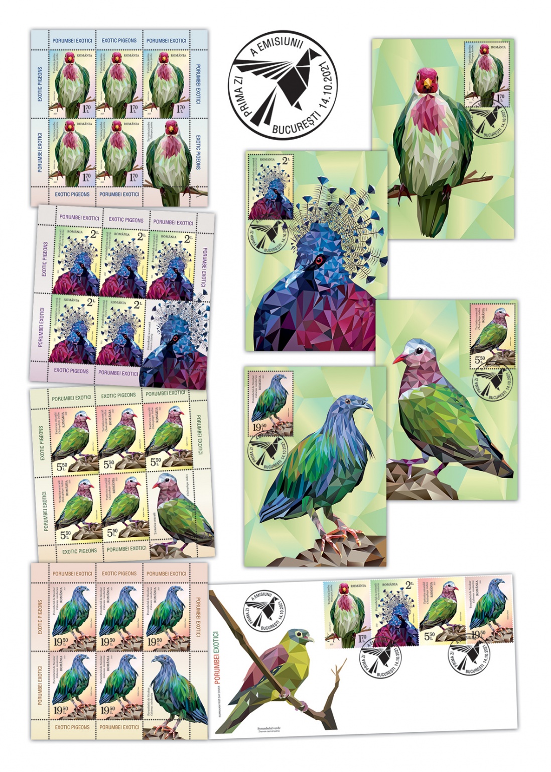 int PLIANT Porumbei exotici