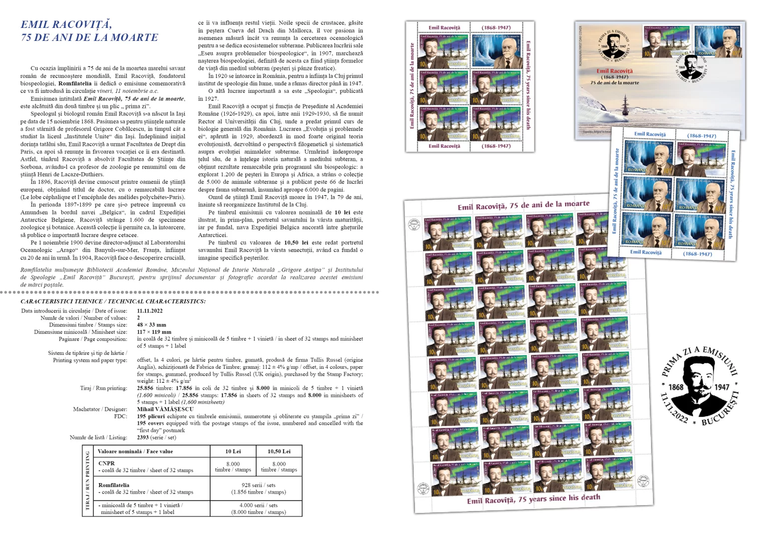 Pliant_Emil Racovita, 75 ani de la moarte2