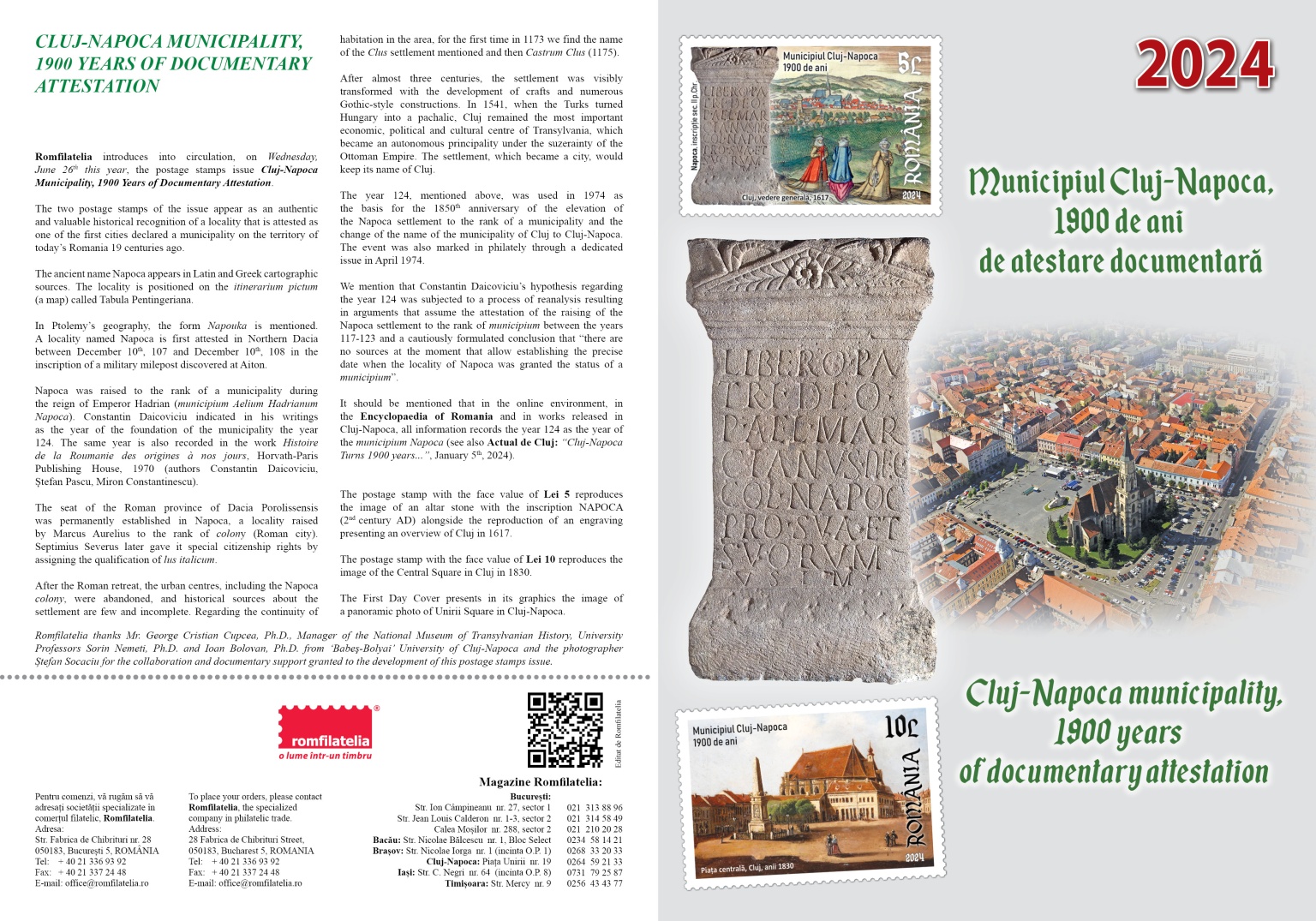 pliant_Cluj-Napoca, 1900 de ani de atestare documentară